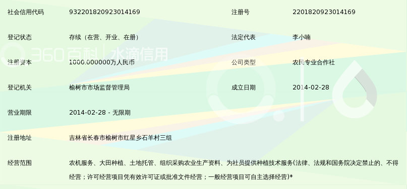 榆树市鸿晟农机种植专业合作社